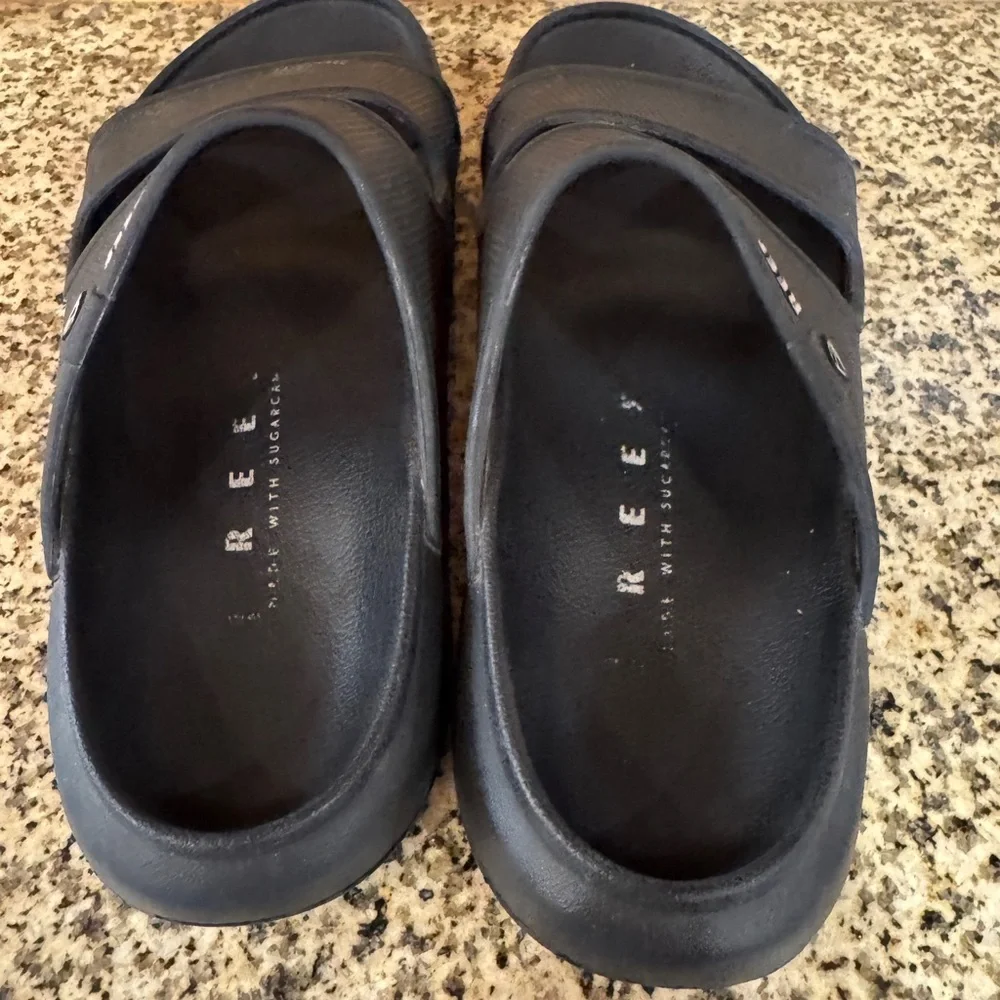 Reef Black PVC Free Slides Sandals Slip On M7‎ Made With Sugarcalle
